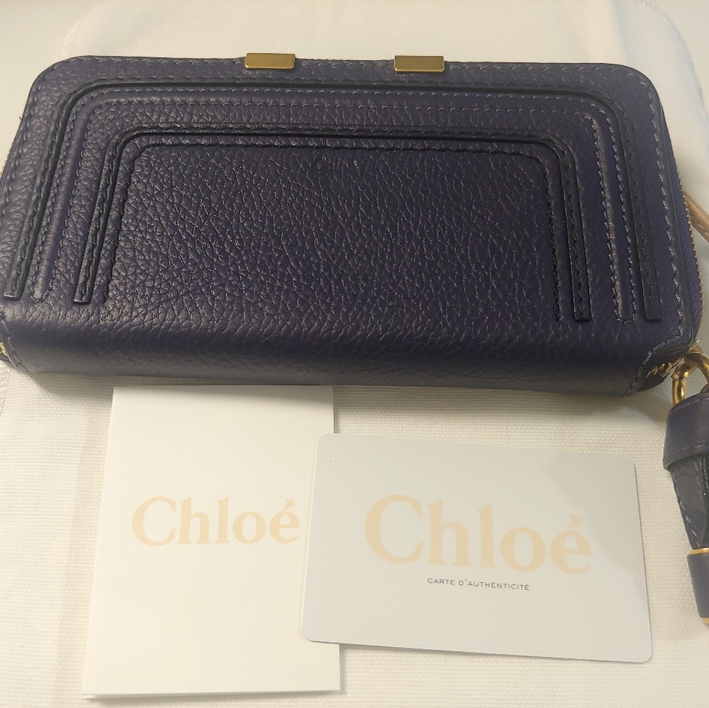 Chloe Marcie Zip Around Leather Wallet